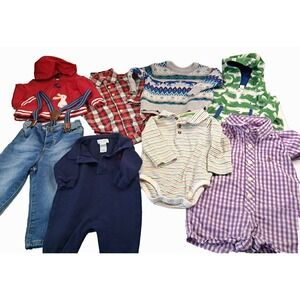 Lot of 8 Baby Boys 6-18 Months Clothing Items‎ Preppy Winter Clothing